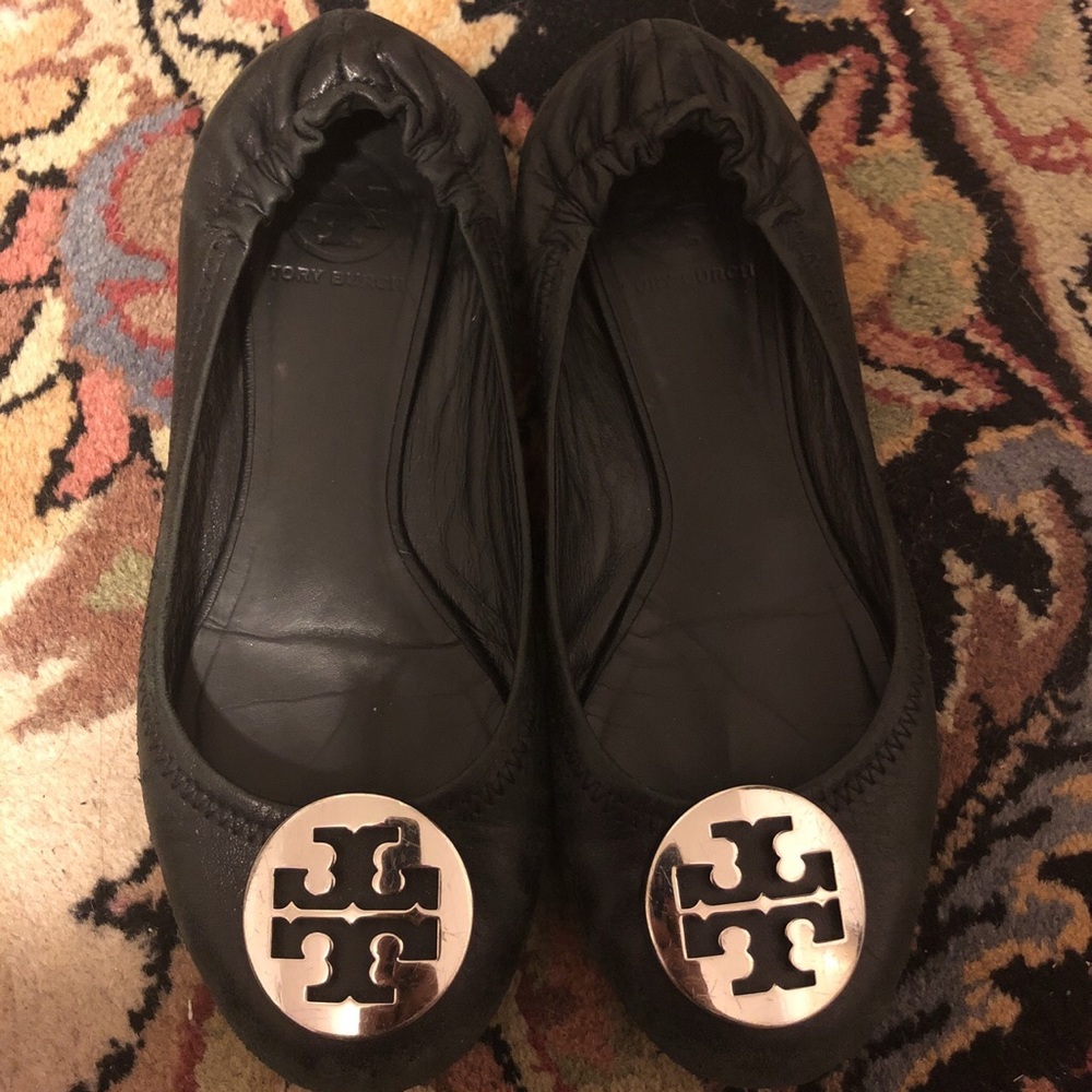 Tory Burch Reva Flats ballerina with silver logo